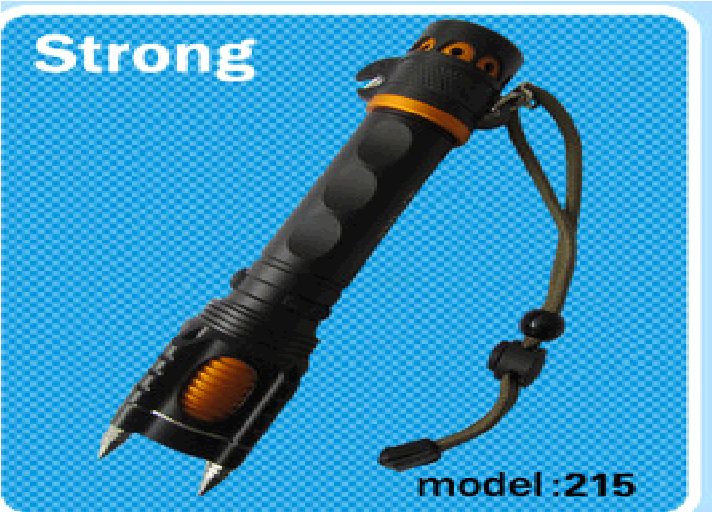 LED多功能手电筒 T6 10W强光战术防身 带报警